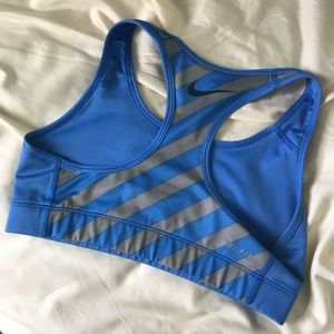 Blue Nike sports bra
